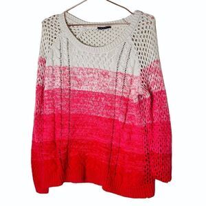 EUC ANGL Cream Boho Gradient Sweater Small